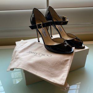 Jimmy Choo | Black Peep-Toe Heels (7.5 US)